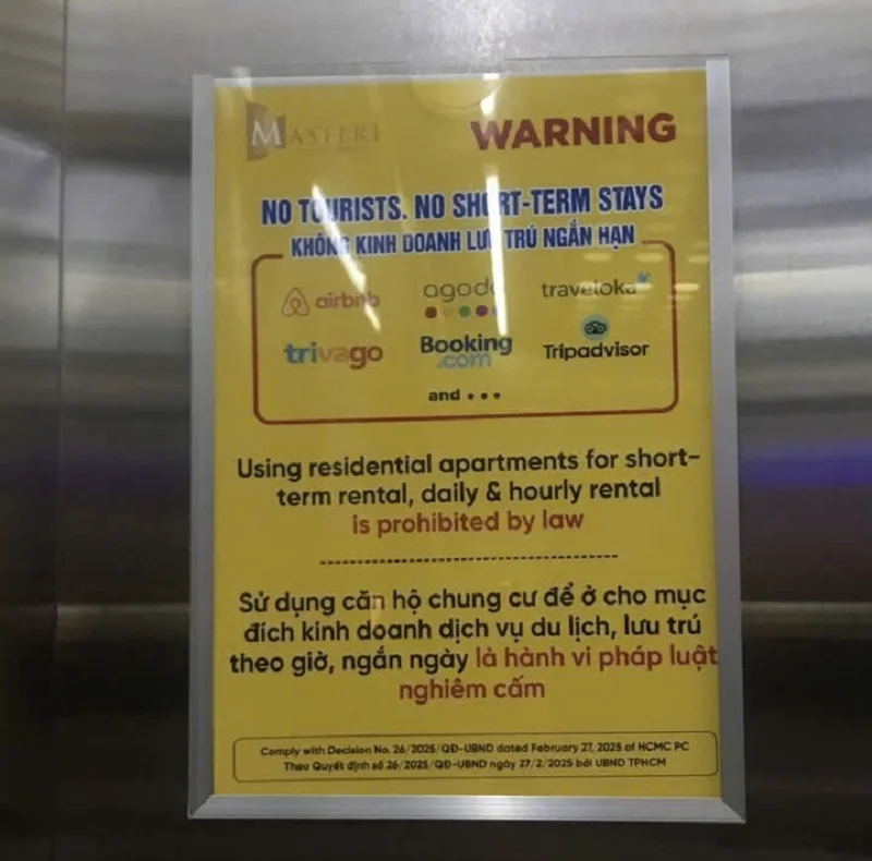 TPHCM chính thức cho phép dịch vụ lưu trú ngắn hạn trong chung cư nhưng sẽ quản lý chặt