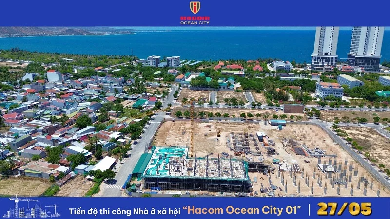 CẬP NHẬT TIẾN ĐỘ THI CÔNG NOXH HACOM OCEAN CITY MỚI NHẤT THÁNG 5/2026