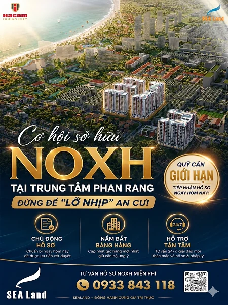 CƠ HỘI SỞ HỮU NOXH TẠI TRUNG TÂM PHAN RANG ĐỪNG ĐỂ LỠ NHỊP AN CƯ