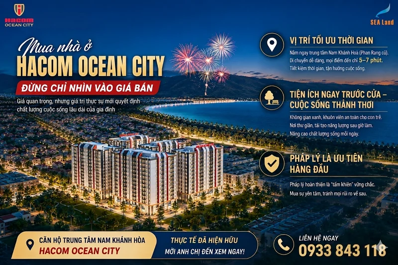 MUA NHÀ Ở HACOM OCEAN CITY ĐỪNG CHỈ NHÌN VÀO GIÁ BÁN