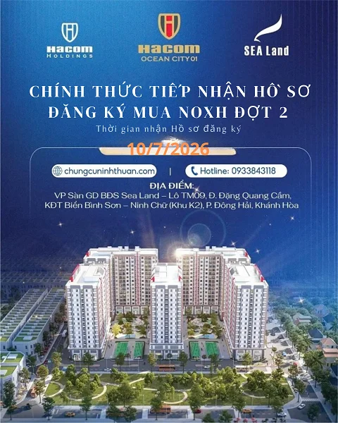CHÍNH THỨC TIẾP NHẬN HỒ SƠ MUA NOXH HACOM OCEAN CITY ĐỢT 2