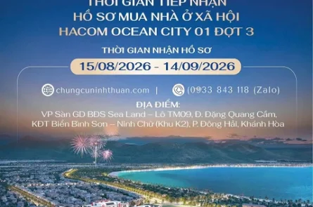 CHÍNH THỨC TIẾP NHẬN HỒ SƠ MUA NOXH HACOM OCEAN CITY ĐỢT 3